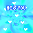 Blue and cyan pixelated background with repeated 'HE & YOU' text in blue, white hearts scattered throughout, and faint 'inseparable' text at bottom.
