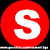 A static 50x50 pixel buddy icon featuring a large red circle with white 'S' on the left and rainbow-colored text reading 'Taste The Rainbow' on the right against black background.
