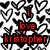 Pixelated icon with red text 'i love kristopher' over black-and-white heart shapes, featuring a small pink detail near the center.