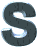 20 3D-rendered 'S' characters in varying shades of gray and blue, displayed on a light gray background
