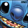 Four show a blue cartoon character with large eyes and sharp teeth in different expressions, including 'CUTE', 'EVIL', 'HAPPY' labels and text reading 'GUESS THAT MAKES ME Human'
