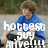 Pixelated image of a person in blue shirt with brown hair, overlaid by large white text reading 'holy crap' and 'all day'