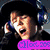Animated sequence showing a person in three distinct poses: holding a phone, wearing a purple hat, and wearing a cap with sunglasses.