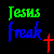 A 4x3 contact sheet of animated frames showing text-based content with alternating color schemes and a red cross symbol, displayed on a black background.