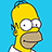 Pixelated cartoon character with yellow skin and blue background, red text asking 'What's my best word to say today?' followed by two responses.