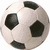A soccer ball icon with black and white , a musical note on an orange gradient background, and red text reading MY LIFE on black