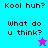 Four display text and a star icon with color variations; the star changes from pink to cyan between two
