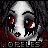 Pixel art contact sheet of four identical cartoon faces with red eyes and blood-stained mouths, featuring repeated text "HOPELESS" in a glitchy font across the center.