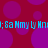 A static digital image with a red background featuring purple circles and repeated blue text reading 'Sammy Ly Hnd:' in two horizontal bands.