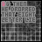 A 5x5 contact sheet of animated frames showing a text-based animation where letters progressively drop out from the phrase "HE DROPPED THAT EIGHT LETTER LIE" in rainbow-colored pixel art on a gray grid background.