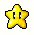 Pixelated star-shaped icons in five of five, each with a distinct color and subtle shading variations across the set