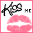 nine shows a sequence where the 'Kiss' text and lips change color across frames while remaining static in position