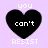 Four identical black heart shapes on a light purple background, each containing white text reading "you can't RESIST" in pixelated font.