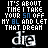 Pixelated text repeats across with a central 'die' graphic, transitioning to abstract shapes in the bottom-right corner