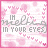 identical pink and white pixelated icons featuring the text 'melting IN YOUR EYES' with small heart symbols scattered across a patterned background