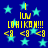 Blue background with light blue stars and yellow text reading 'LOHIKAN!!!' and '<8' repeated in a pattern