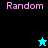 Four display the word 'Random' in pink pixelated text with a star icon changing color and position