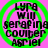 Four identical pixelated icons with pink background, green concentric circles, and black text reading LYRA WILL seraping couiter Asriel.