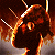 A 50x50 pixel animated contact sheet showing two frames of a Freddy Krueger–style character with glowing orange eyes and fiery hair against a dark background, alongside green text reading "Original Icons .com" on a solid green backdrop.