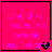 Four identical pink square display text with a broken heart symbol that changes across frames