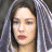 A 48x48 pixel buddy icon featuring a woman's face on the left and "LORD OF THE RINGS THE RETURN OF THE KING" text on the right, with visible pixelation and dithering effects.