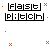Animated sequence showing text elements 'Fast Pitch' and 'my anti-drug' with orange pixel changes across frames.