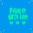 Blue background with white dots, green text reading 'fake smile' and three small hearts below each instance.