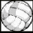 A volleyball-themed animated icon set with multiple text labels and a highlighted frame showing subtle motion changes.