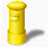 Four yellow cylindrical objects with rounded tops arranged in a , each casting a shadow on a white background with faint colored dots