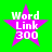 Four identical purple star-shaped icons with white text "Word Link 300" on a bright green background, arranged in a two-by-two