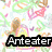 Pixelated image with two distinct sections: left side shows colorful abstract shapes and text, right side displays pastel polka dots with heart symbols.
