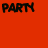 A 3x3 grid of colored squares with the word "PARTY" in black text on most, and one square showing a white background with gray text reading "Oh Crap My Parents!!!".