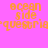 Pixelated orange text on pink background with pink rectangular bars covering parts of the text in different positions across frames.