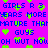 Pixelated text and green heart shapes on a bright purple background with no visible animation changes.