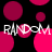 Black background with scattered pink and magenta circles, two of white text reading 'RANDOM RANDOM' overlaid on the pattern