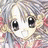 A 48x48 pixel buddy icon featuring a close-up of an anime-style character's face on the left and text elements on a black background on the right, displayed as part of a contact sheet with two frames.