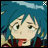 Pixelated anime-style character with blue hair and green eyes on left, adjacent to black background with white text "Anime IM" above smaller "com" on right.