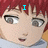 Pixelated anime-style character with red hair and light blue clothing, showing three distinct facial expressions and text overlays.