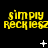 Yellow text 'simply' and 'rockiesz' on black background with white star-like symbols changing across frames.