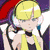 Animated sequence of a blonde anime-style character in yellow and black attire performing various poses against colorful backgrounds.