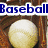 A static buddy icon with four distinct sections: top-left shows a baseball in a brown glove, top-right has yellow text on plaid background, bottom-left displays white symbols over dark shapes.