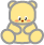 Four yellow cartoon animal figures in a , each with gray outlines and distinct poses on a light gray background