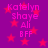 Purple background with red stars and repeated pink text reading 'Katelyn shaye Ali BFF' in a pattern