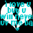 A pixelated heart-shaped icon with cyan text reading "i love u but u will never love me back" on a black background.