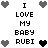 Pixelated text and heart icons arranged in a pattern with alternating black and gray hearts