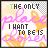 identical square icons with text and graphics, each showing 'THE ONLY', 'I WANT TO EE IS', and a pink cursive phrase over orange shapes