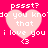Pixelated pink heart with white text on bright pink background, repeated four times in a