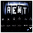 Animated icon with 'RENT' text in white block letters on dark background, featuring subtle blue light effects and small blue arrow icons at bottom right.