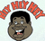 Pixelated cartoon icon featuring a smiling character with dark hair and brown skin, surrounded by red text reading "HEY" in an arch above the head on a light background.