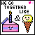 Pixel art icon with 'HE GO TOGETHER LIKE' text, pink cake with blue candle, and yellow ice cream cone on white background.